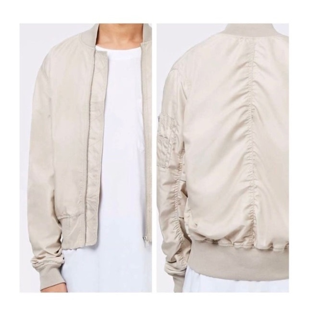 Topman Men's Tan Casual Windbreaker Jacket Zip Up